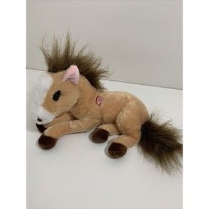 Pony Plush Brown Tan Pony Neighs Plush Stuffed Toy "This That Brand"